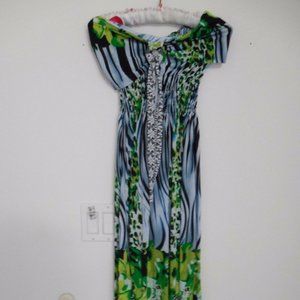 New Eurotique Animal Prt Halter/Strapless Dress M